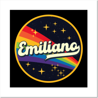 Emiliano // Rainbow In Space Vintage Style Posters and Art